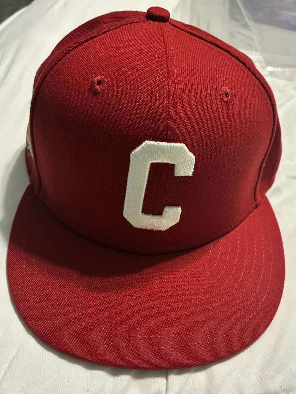 Pitt-Crawford Vintage Negro League Fitted Baseball Cap - Red - 7 3/8